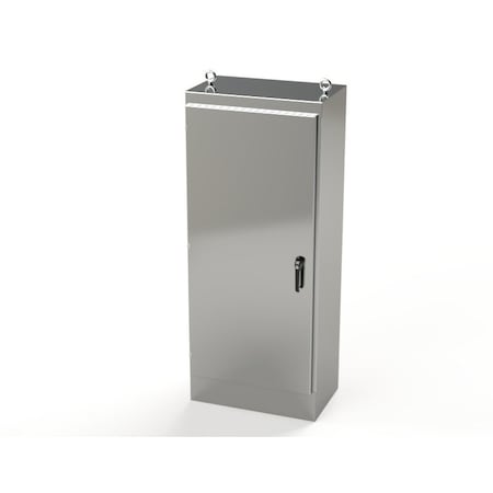 Saginaw Control & Engineering 3 Point Latch with Padlock/Keylock Handle Electrical Enclosures, 72 in H, 18 in D, 30 in W SCE-72EL3018SSFS